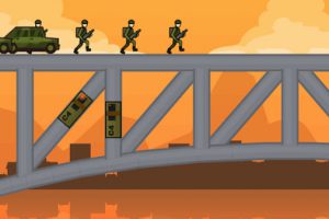 ダイナマイトで鉄橋を破壊するパズルゲーム BOMB THE BRIDGE