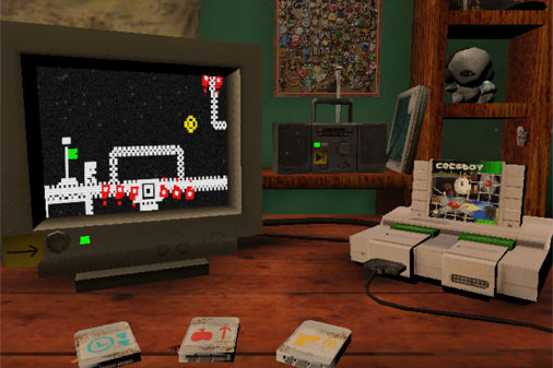 カートリッジを切り替えるパズルアクション【ココボーイ】の画像