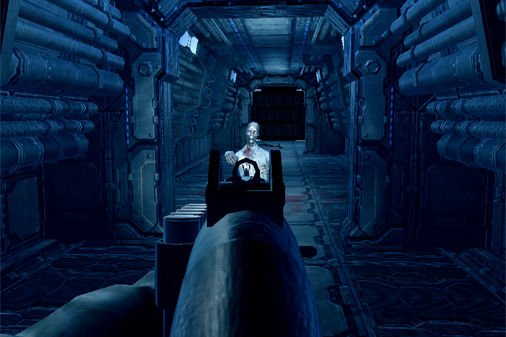 エイリアンを退治するブラウザFPS【Darkness in spaceship】の画像