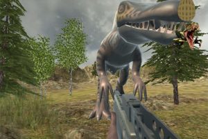 女性が恐竜を銃で倒すTPS DINO HUNTER: KILLING STRAND