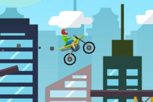 ビルの鉄骨を走行するバランス系のバイクゲーム Moto Xtreme CS