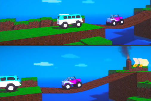 障害コースを踏破するレースゲーム【Funny Mad Racing】の画像