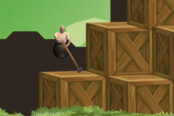 壺男そっくりなブラウザゲーム『Getting Over with Hammer』【チェックポイントあり】