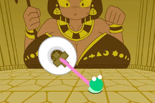 カエルのシンプルな避けゲーム【カエルvs壁画娘】の画像