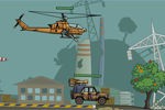 ヘリコプターでテロ車両を破壊するシューティング HELICRANE 2: BOMBER