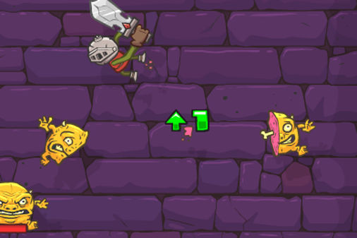 空中斬りで塔を登る滑空ゲーム【Knightmare Tower】の画像