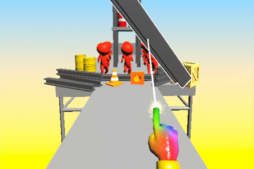 念力で敵を倒すストレス発散ゲーム【マジックフィンガー3D】の画像