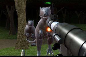 恐竜をハントするブラウザFPS Midnight multiplayer dinosaur hunt