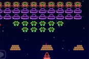 ネオン調のインベーダーゲーム Neon Invaders 