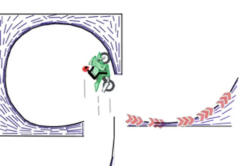 落書きコースのネタ系バイクゲーム Paper Racerの画像