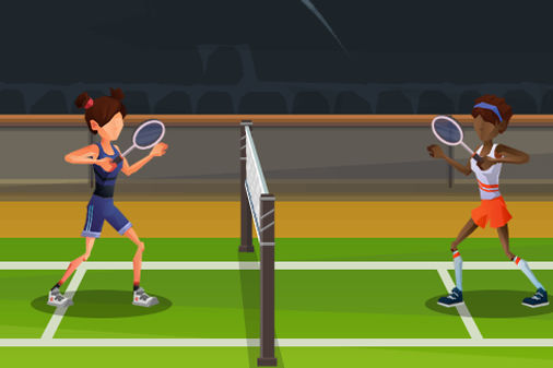 バドミントンで対戦するシンプルなスポーツゲーム Power Badminton アクションゲームの庵