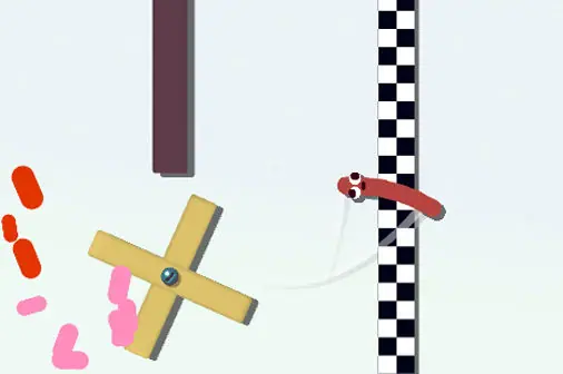 弾いて飛ばすソーセージゲーム【ソーセージフリップ (Sausage Flip)】の画像
