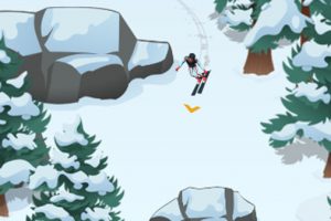 雪山を滑走するスキーゲーム SKI KING 2022