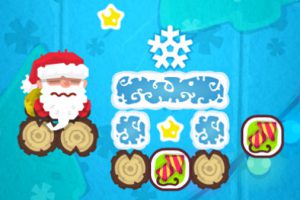 サンタに雪の結晶を届ける誘導パズルゲーム Sleeping Santa