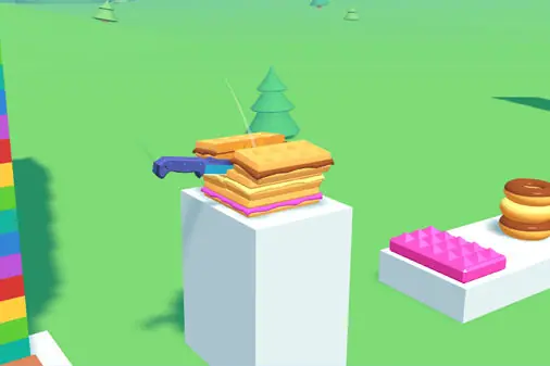 回転ナイフで斬り進むワンキーアクション【スライスマスター】の画像