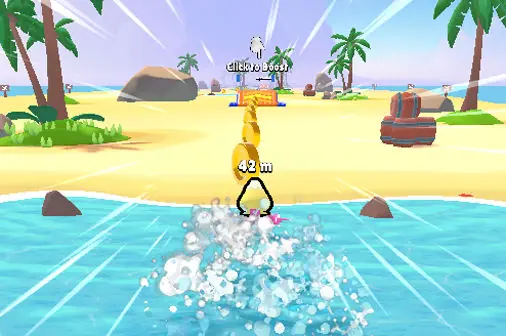 浮き輪の生物を飛ばす誘導ゲーム【スプラッシュスライダーズ (Splash Sliders)】の画像
