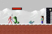 マイクラ風の世界で棒人間が戦う斬撃アクション【スティックVSゾンビ(Stick vs Zombies】