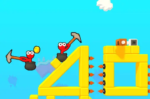 壺男風の2人対戦アクション【スティックマンクライム3D（Stickman Climb 3D）】の画像