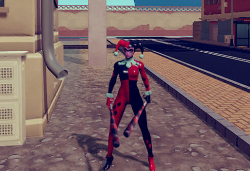 撲殺ピエロが街を徘徊するTPS視点の格闘ゲーム VILLAIN SIMULATORの画像