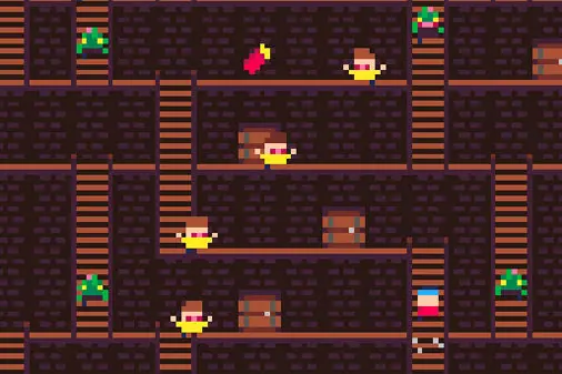 ゾンビから逃げるレトロガンアクション【ゾンビーズ・エイト・マイ・ランドロード】の画像