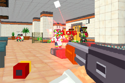 ゾンビに占領された学校のFPS【ゾンブロックス】の画像